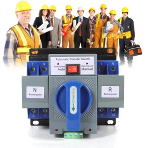 63A ATS Dual Power Automatic Transfer Switch für Generator Umschalter 2P - Bild 1 von 21