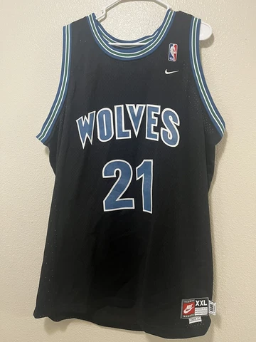 Kevin Garnett #21 - Minnesota Timberwolves Nike Rewind Black Jersey - Men's XXL Cover