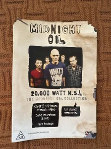 Midnight Oil - 20,000 Watt R.S.L. The Midnight Oil Collection (DVD, 1998) - Picture 1 of 7
