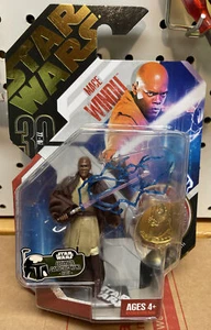 Hasbro Star Wars 30th Anniversary Mace Windu Ultimate Galactic Hunt 2007 Gold - Picture 1 of 4