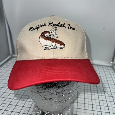 Рыболовная шапка Redfish Rentals Inc. Houma Louisiana LA винтажная рыболовная приманка снасти - Изображение 1 из 4