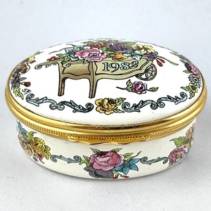 Tolle Vintage DOSE " Jahr 1982 " HALCYON DAYS ENAMELS ENGLAND, Pillenbox... - Bild 1 von 12