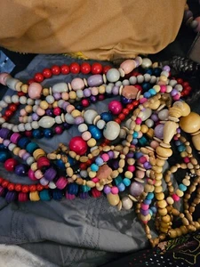 Lot of Wooden Beads and more for Jewelry Making - Picture 1 of 12