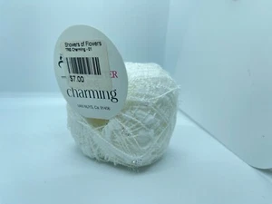Trendsetter Charming Sparkly Component Yarn #01 White Iridescent 120 Yds 20 gr - Picture 1 of 6