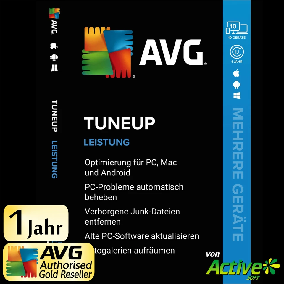AVG TuneUp 2026 10 Geräte 1 Jahr | Mehrere Geräte  | TuneUp UNBEGRENZTE DE - Bild 1 von 3