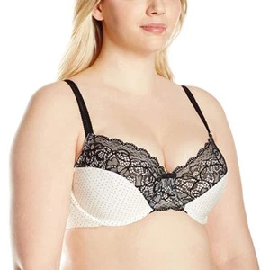 Bali Designs Women's Lace Desire Back Smoothing Underwire Whisper Micro Dot - Picture 1 of 2