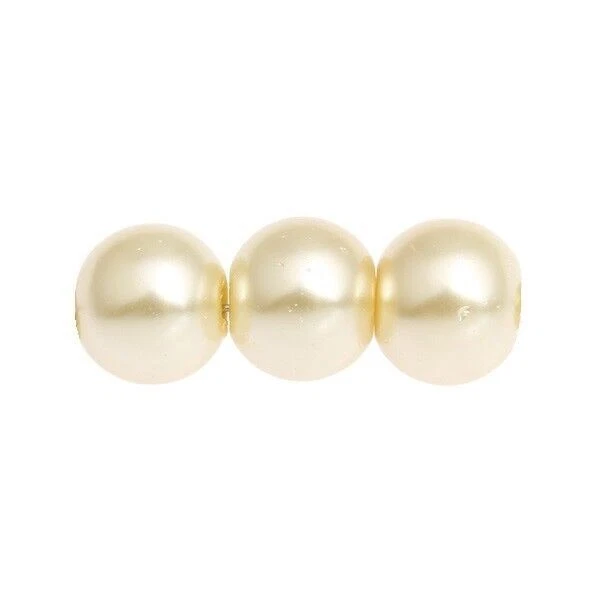 200 6mm cream/ivory glass pearl beads for crafts and jewellery making - Image 1 of 1