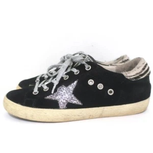 GOLDEN GOOSE Superstar Black Suede Zebra Ponyhair Glitter Low Top Sneakers 37 - Bild 1 von 7