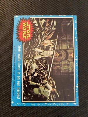Star Wars Topps 1977 - Blue Card # 39 Steel Walls Close In On Our heroes! - Image 1 of 4