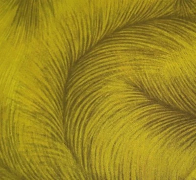 1 yd 12" Caryl's Feather Benartex Lime Green Large Blender 100% Cotton Fabric - Image 1 of 3