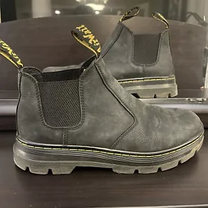Dr. Martens Hardie II Black Leather Chelsea Work Boots Size M 10/W 11 - Picture 1 of 7