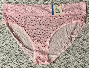 Secret Treasures Rosa Tupfen Hipster Höschen Viskose und Spitze Größe 3XL - Bild 1 von 9