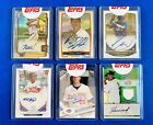 Lot Of (6)  Topps Encased Autographed Baseball Cards; Various Years & Brands