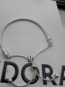 Pandora - Sterling Silver Chain Slider Adjustable Bracelet - 598699CO1 - Picture 1 of 4