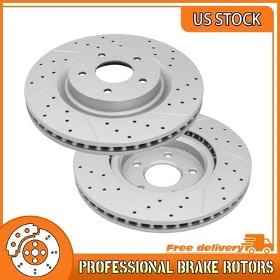 Front Brake Rotors For 2013-2024 Nissan Pathfinder Murano Infiniti QX60 JX35 - Image 1 of 4