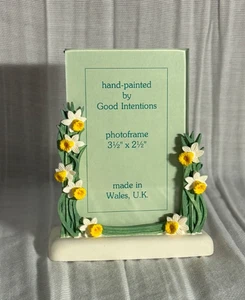 Good Intentions handbemalter 3,5” x 2,5” Bilderrahmen - Blumenmuster - Bild 1 von 9