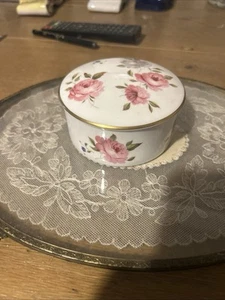 Vintage Royal Worcester Marissa Gold Rimmed Lidded Jar - 1974 - Picture 1 of 20