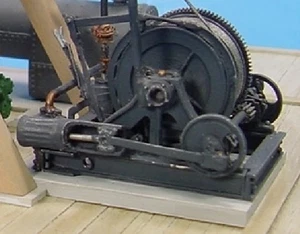O/On3/On30 1/48 SINGLE SPOOL HOIST OR MINE WINCH KIT WISEMAN MODEL SERVICES - Picture 1 of 4