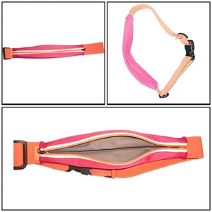Cinturón para mujer FITKICKS rosa/naranja correa de cintura ajustable para correr dinero soporte - Imagen 1 de 7