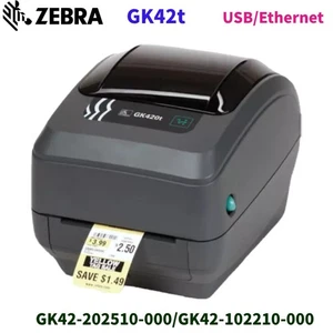 Zebra GK420T USB/Ethernet Direct Thermal Transfer Label Printer 203DPI - Afbeelding 1 van 5