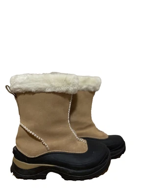 Botas de nieve de invierno forradas de piel sintética Lands’ End 237861 para mujer talla 8 Foto 1 de 4