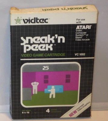 VTG Atari 2600 Sneak'n Peek from Vidtec Video Game Cartridge, Manual & Box c3 - Image 1 of 4