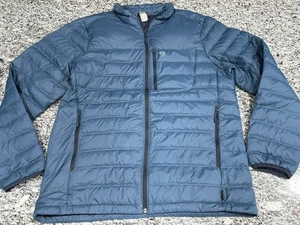 Mountain Hardwear 650 Goose Down Jacket Q-Shield Puffer Zip Mens Sz XL Blue - Picture 1 of 9