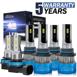 Combo 9005+9006+H11 Faro LED Luz Antiniebla Luz Alta Baja Blanca 6500K 360000LM - Imagen 1 de 16