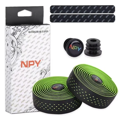 Cinta de manillar de grava transpirable PU+EVA amortiguador bicicleta carreras amortiguador Str Foto 1 de 4