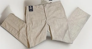 Pantaloni Hart Schaffner Marx uomo 36x32 beige 5 tasche lusso performance golf nuovi con etichette - Foto 1 di 15