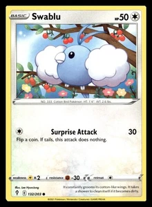 Swablu Common 132/203 SWSH07: Evolving Skies Pokemon Card - Picture 1 of 2