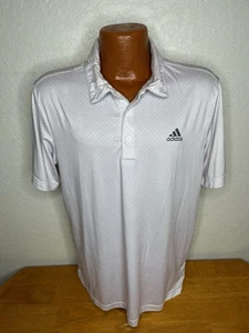Men's Adidas Golf S/S Polo Golf Shirt Medium M | Polka Dots | Polyester - Foto 1 di 5