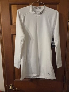 Nike Herren Hyperwarm Kompression Langarm Mock Neck Fitted Shirt 704893-100 - Bild 1 von 4