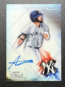 2021 Bowman Sterling - Prospect Autographs Austin Wells New York Yankees - Picture 1 of 3