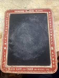 Early 1900’s Genuine School Slate Chalk & Crayon Board - Picture 1 of 2