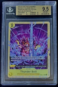BGS 9.5 One Piece OP03-121 C Thunder Bolt - English -Best Selection Vol.1-Graded - Picture 1 of 2
