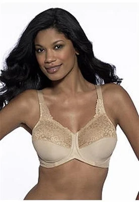 Nuevo con etiquetas Sujetador Lilyette 36DDD Confort Encaje 0428 Sujetador Minimizador con Aros Beige #92243 Foto 1 de 4