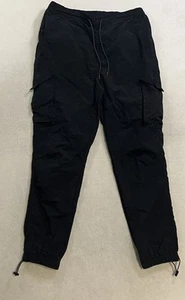 LCKR Mayday Cargo Utility Pants Men’s L Black Baggy Windbreaker Para Jumper Hike - Picture 1 of 12