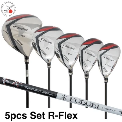 Bridgestone Tour Stage V562Ⅱ Wood 5pcs Set 1W/3W/5W/4H/5H FUBUKI Graphite R-Flex - Image 1 of 4