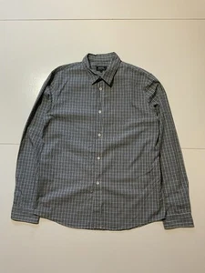 A.P.C. Rue Madame Paris Grid Check Plaid Button Front L/S Mens Shirt Sz. L - Picture 1 of 8