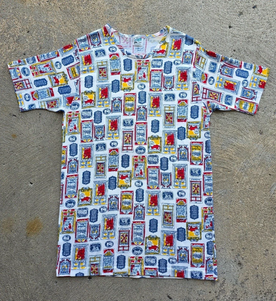 Vintage 70s Munsingwear AOP Graphic Novelty T-Shirt Single-Stitch Colorful L - Image 1 of 4