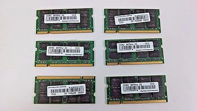 6 Pcs Laptop Notebook RAM Memory 2GB DDR2 667MHz SDRAM VMCUD2G80F B  - Image 1 of 4