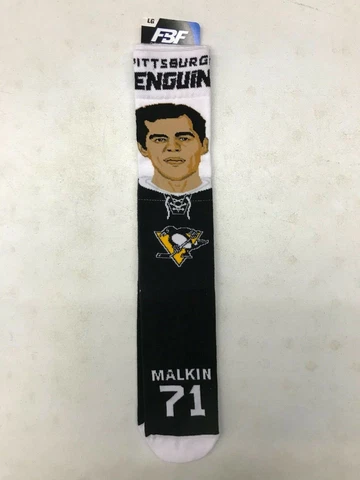 FBF Pittsburg Penguins NHL Hockey Socks Malkin #71 Size Large 10-13 Cover