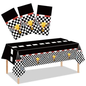 3Pcs Racing Car Plastic Tablecloth, Race Car Birthday Party Decorations,54" x... - Picture 1 of 7