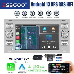 Android 13 Carplay Autoradio GPS Kam DAB+ Für Ford Focus Fiesta Transit Connect - Bild 1 von 15