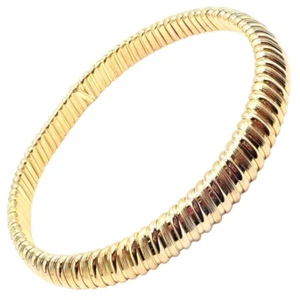 Rare! Authentic Bvlgari Bulgari Tubogas 18k Yellow Gold Choker Necklace - Picture 1 of 8