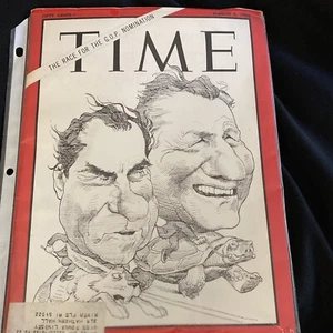 VTG Time Magazine March 8 1968 Richard Nixon and Nelson Rockefeller - Picture 1 of 4