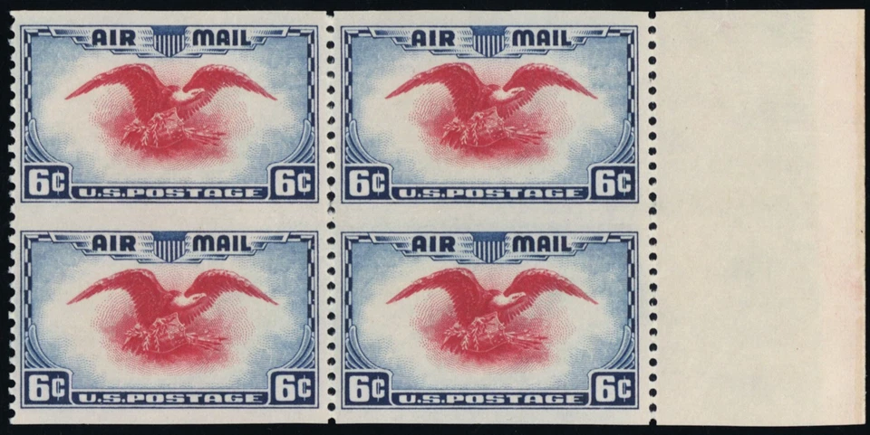 C23a, Mint VF VLH 6¢ Imperforate Between Corner Margin Block - Stuart Katz - Image 1 of 1