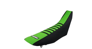 1992-1993 KAWASAKI KX 125-250 Seat Cover BLACK SIDE /GREEN TOP / BLACK RIB #118 - Picture 1 of 4