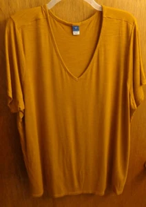 Old Navy Luxe Golden Brown Rayon Stretch Top Women 2X 50" chest - Picture 1 of 4